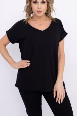 Damskie Polski Czarna Bluzka MAKIA