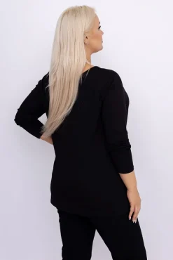 Damskie Polski Czarna Bluzka SAMARIS