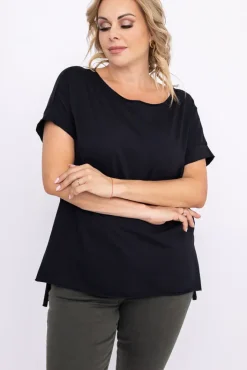 Damskie Włoski Czarna Bluzka SUNRISE