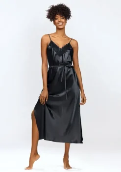 Polski Czarna Halka satynowa IFE