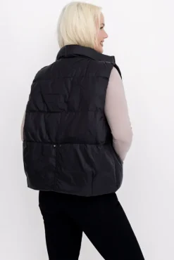 Damskie Czarna Kamizelka ocieplana ETAVI