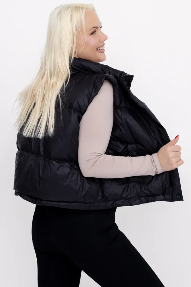 Damskie Czarna Kamizelka ocieplana ALERVI