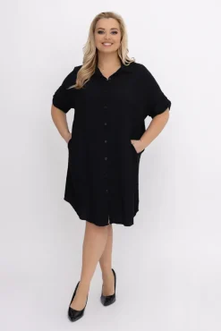 Damskie Włoski Czarna Koszula BARIEN