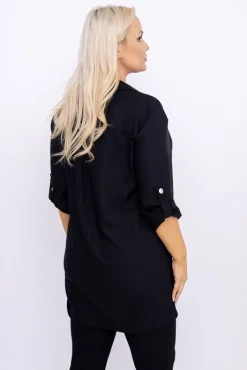Damskie Polski Czarna Koszula METUZINO