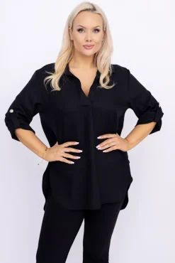 Damskie Polski Czarna Koszula METUZINO
