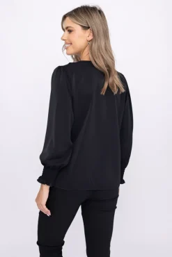 Damskie Włoski Czarna Koszula MUSKETI