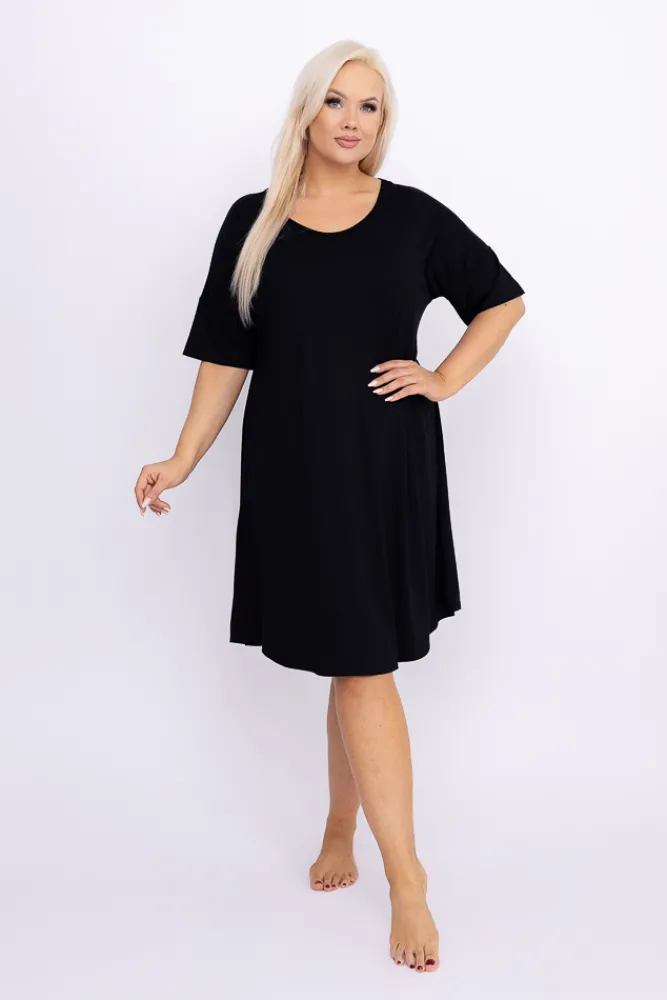 Polski Czarna Koszula Nocna MERTENI