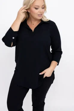 Damskie Polski Czarna Koszula VENTELI