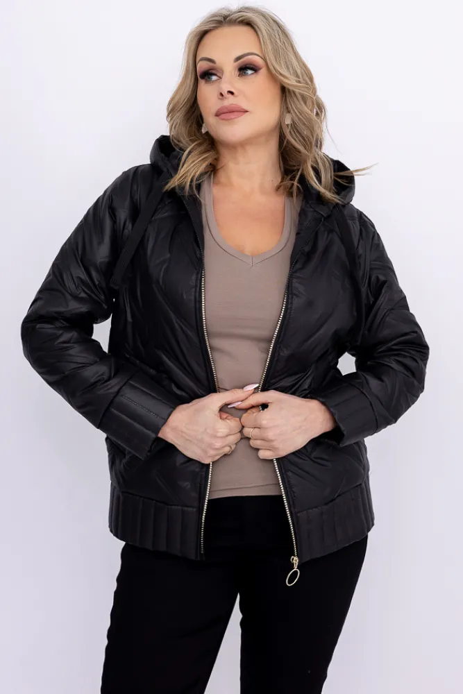 Damskie Polski Czarna Kurtka wiosenna VEDERI