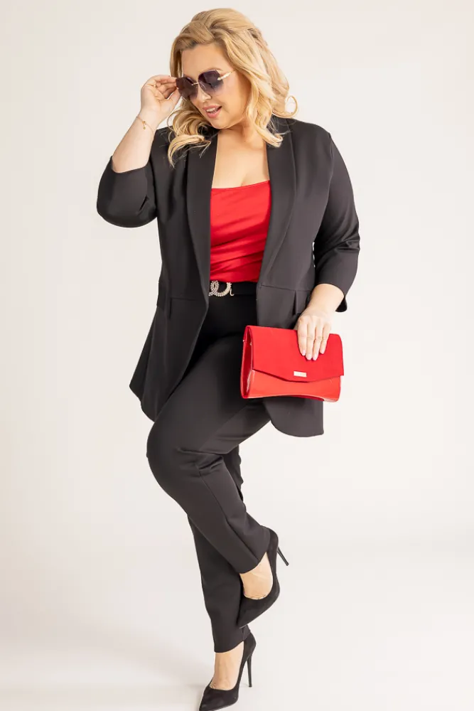 Damskie Polski Czarna Marynarka CINTA