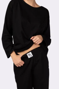 Polski Czarna Piżama z długimi spodniami HEMENY