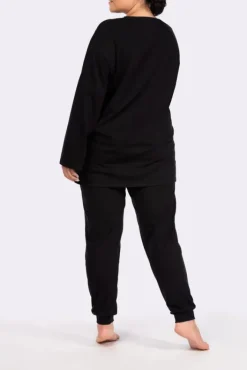 Polski Czarna Piżama z długimi spodniami HEMENY