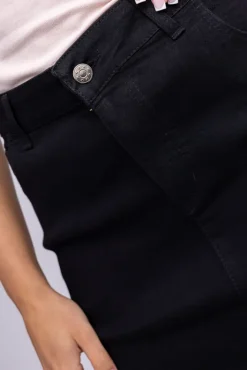 Polski Czarna Spódnica jeansowa NOIZI