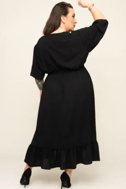 Polski Czarna Sukienka AMOROSA