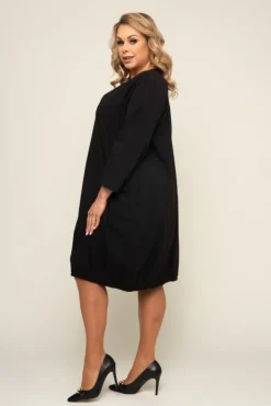 Polski Czarna Sukienka BALIN