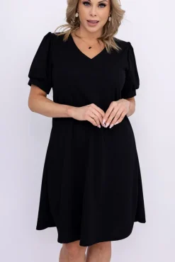 Włoski Czarna Sukienka BERGIA