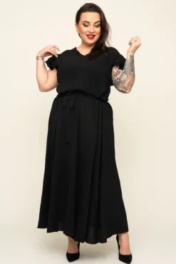 Polski Czarna Sukienka BLANCY