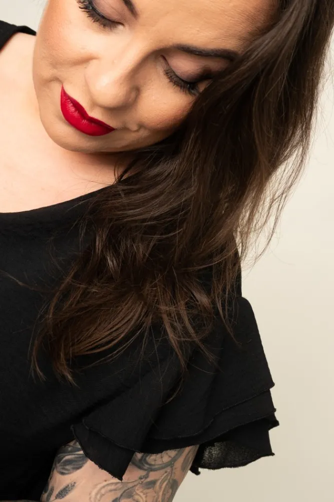 Polski Czarna Sukienka BLANCY