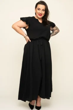 Polski Czarna Sukienka BLANCY