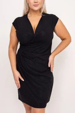 Polski Czarna Sukienka brokatowa VENZIN