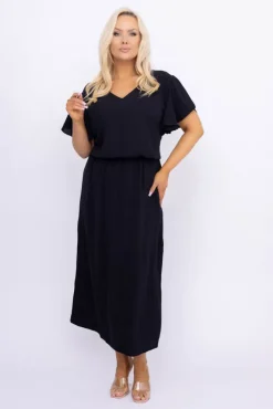 Polski Czarna Sukienka CASABLANCA