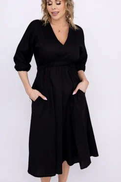 Włoski Czarna Sukienka EGERA