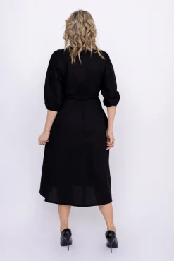 Włoski Czarna Sukienka EGERA