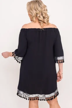 Polski Czarna Sukienka FEREZO