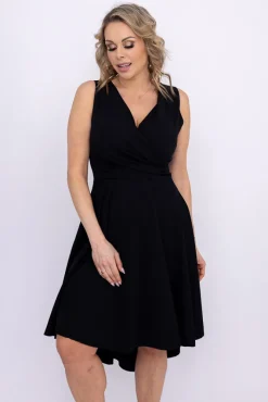 Włoski Czarna Sukienka FORMINA