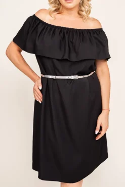 Polski Czarna Sukienka FRILIA