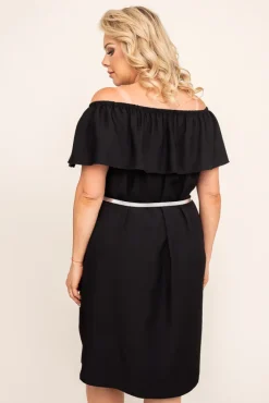 Polski Czarna Sukienka FRILIA