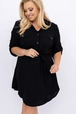 Polski Czarna Sukienka IMALI