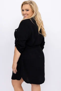 Polski Czarna Sukienka IMALI