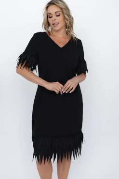 Polski Czarna Sukienka INERVO