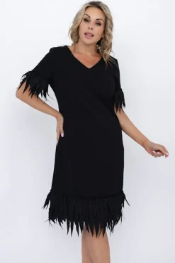 Polski Czarna Sukienka INERVO