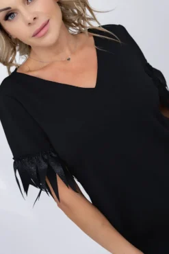 Polski Czarna Sukienka INERVO Wzór 2