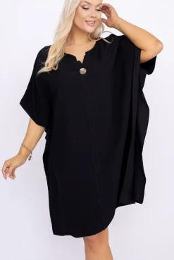 Włoski Czarna Sukienka KIRMEN