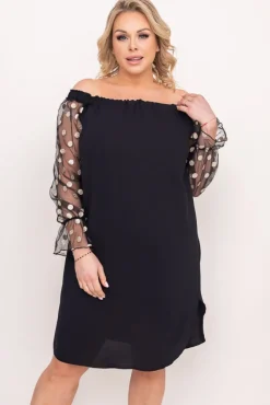 Polski Czarna Sukienka MADAME Wzór 1