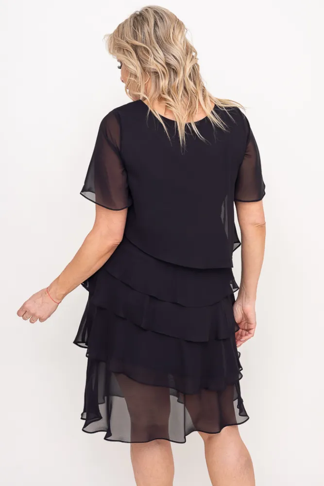 Polski Czarna Sukienka ORINA