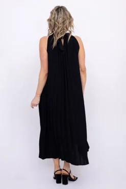 Włoski Czarna Sukienka plisowana JAKARTA