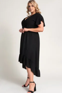Polski Czarna Sukienka RHODIO