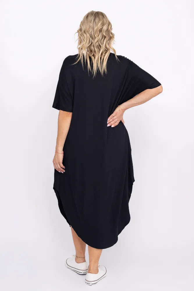 Polski Czarna Sukienka SPINER