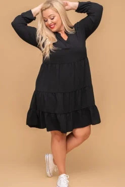 Polski Czarna Sukienka TUTI