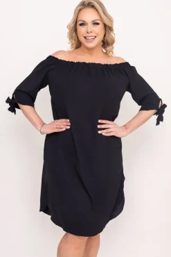 Polski Czarna Sukienka VALENCIA