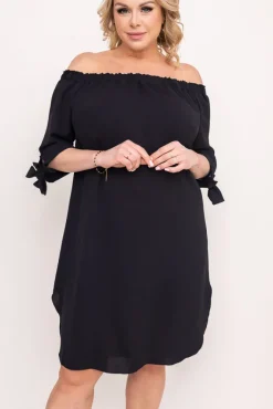 Polski Czarna Sukienka VALENCIA