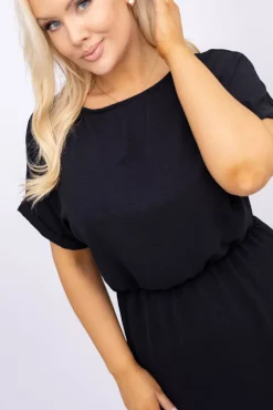 Włoski Czarna Sukienka VELICIO