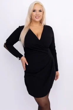 Włoski Czarna Sukienka VELUCI