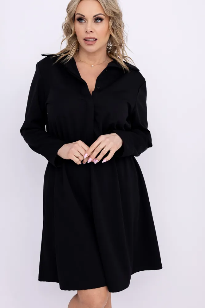 Włoski Czarna Sukienka YAOMI