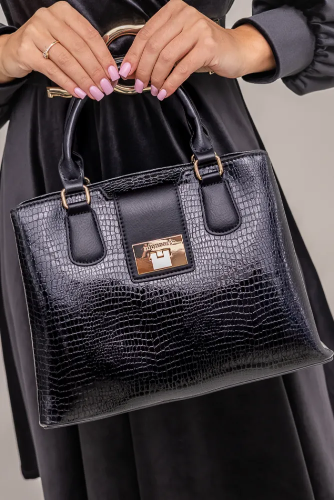 Damskie Czarna Torebka FIENE Wzór 1