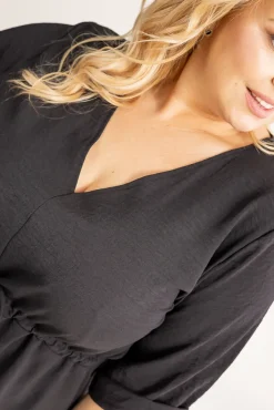 Damskie Polski Czarna Tunika asymetryczna CLARIN